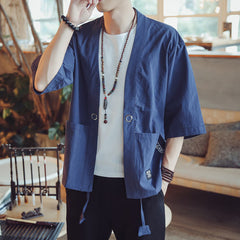 Veste Kimono Homme Moderne à Rayures-4.jpg