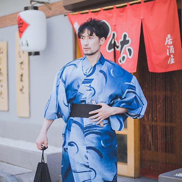 Kimono Homme Bleu Imprimés Peinture-1.jpg