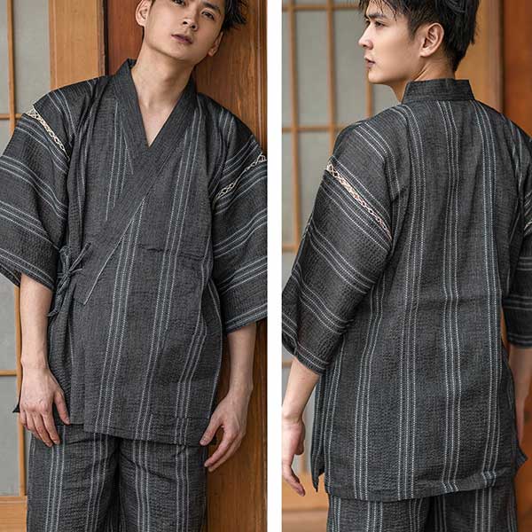 Jimbei japonais pour homme gris à rayures-3.jpg