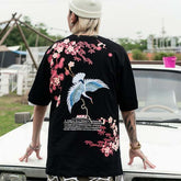 T-shirt grues et fleurs japonaises-1.jpg