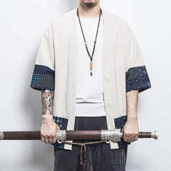 Veste Kimono Homme Motifs Géométriques Bleus-3.jpg