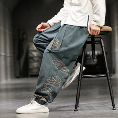 Pantalon large pour homme motifs japonais Kumo-4.jpg