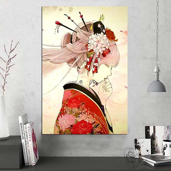 Tableau japonais geisha manga-1.jpg