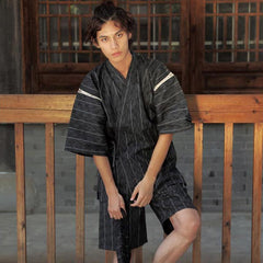 Jimbei japonais gris à rayures-0.jpg