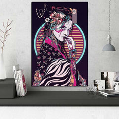Tableau japonais geisha style futuriste-1.jpg