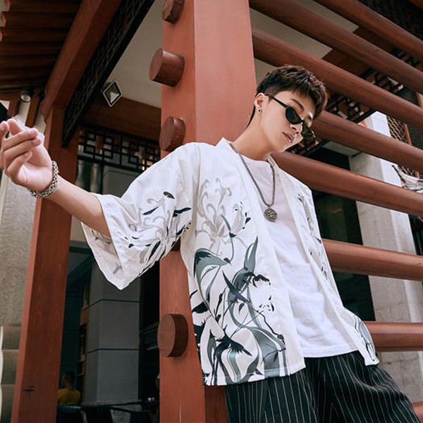 Veste Kimono Unisexe Corbeaux Noirs-3.jpg