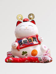 Tirelire Maneki Neko pièces et parchemin porte bonheur-1.jpg