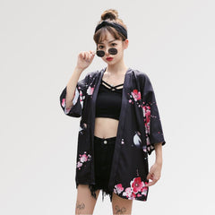 Veste Kimono Geisha Noir Rose-3.jpg