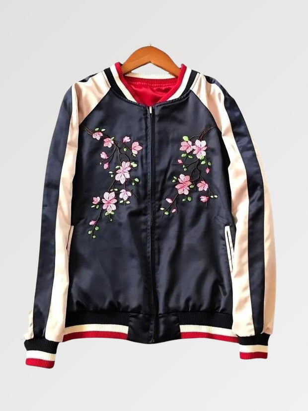 Bomber japonais motif Kitsune blanc-2.jpg
