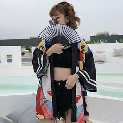 Haori léger motif Kabuki-1.jpg