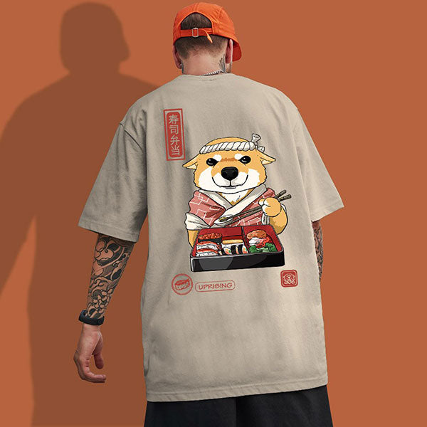 T-shirt shiba japonais et sushis-10.jpg