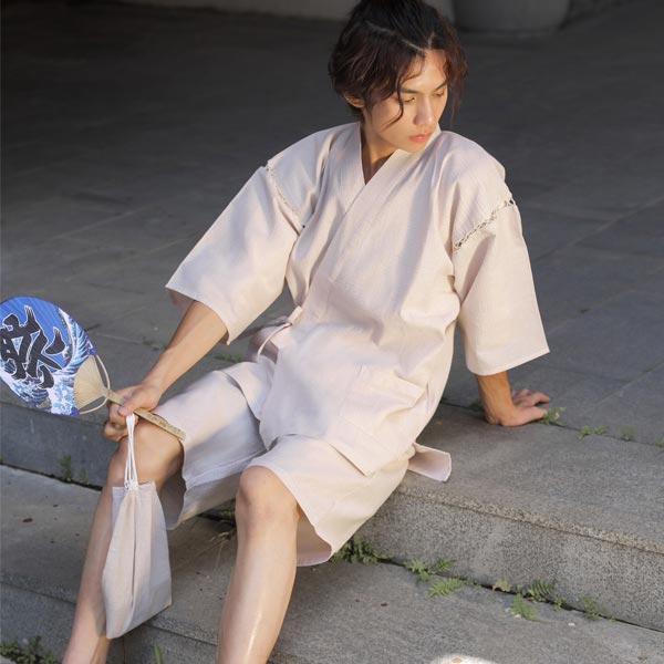 Jinbei japonais pour homme beige-1.jpg