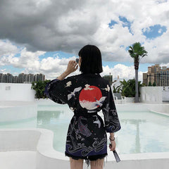 Haori japonais motif ciel de Carpes Koï-3.jpg