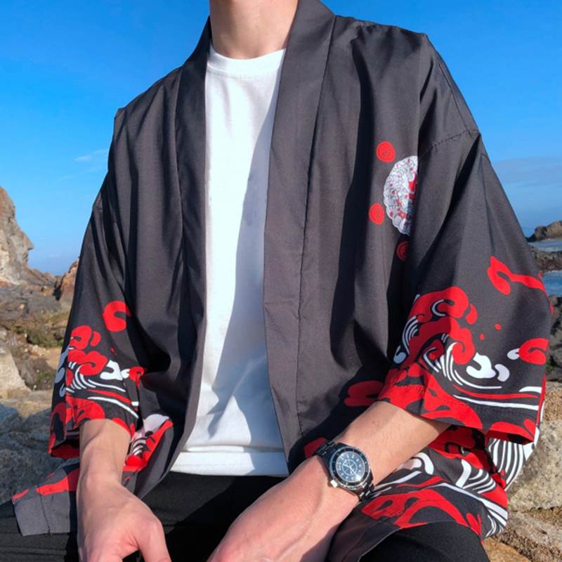 Veste Kimono Rouge Légendes & Symboles-2.jpg