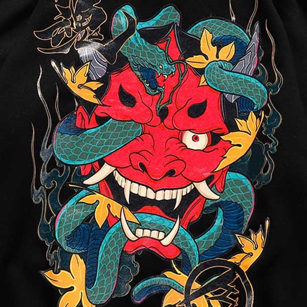Sweat japonais oni et serpent-4.jpg