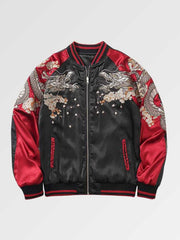 Bomber bicolore rouge style Sukajan japonais motif phoenix-1.jpg