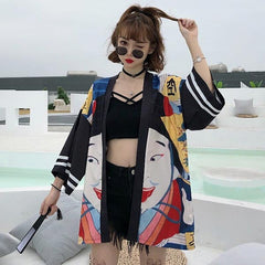 Haori léger motif Kabuki-2.jpg