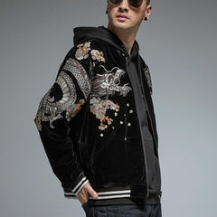 Sukajan japonais en velours broderie dragon Ryu-5.jpg