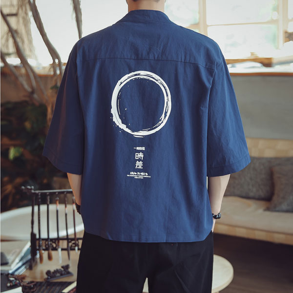 Veste Kimono Homme Moderne à Rayures-5.jpg