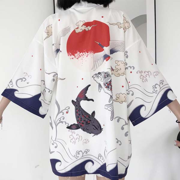 Haori japonais motif ciel de Carpes Koï-7.jpg