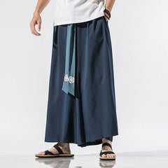 Pantalon Hakama japonais pour homme-5.jpg