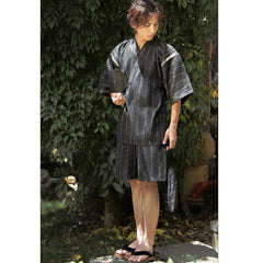 Jimbei japonais gris à rayures-3.jpg