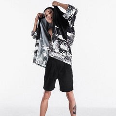 Veste Kimono Homme Dragon Black & White-2.jpg