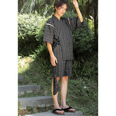 Jimbei japonais gris à rayures-2.jpg