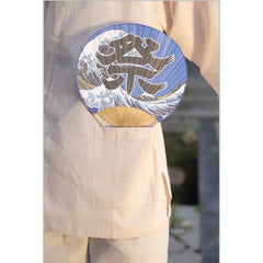 Jinbei japonais pour homme beige-5.jpg