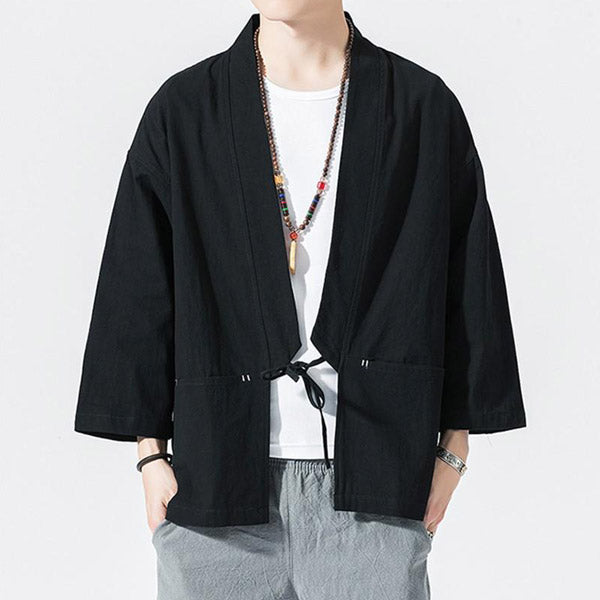 Veste Haori Unie Col Montant-0.jpg