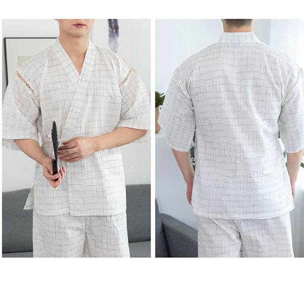 Jinbei japonais à carreaux blancs-3.jpg