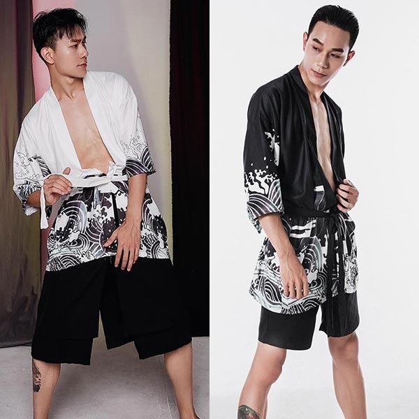 Veste Kimono Homme Dragon Black & White-6.jpg