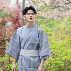 Yukata Homme Léger Gris Clair-2.jpg