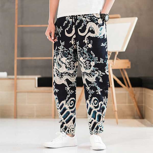 Pantalon japonais imprimé dragon-3.jpg