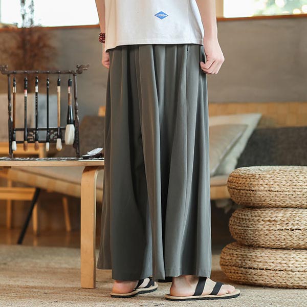 Pantalon Hakama japonais uni-4.jpg