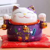 Chat Maneki Neko clochettes violet-0.jpg