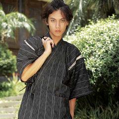 Jimbei japonais gris à rayures-1.jpg