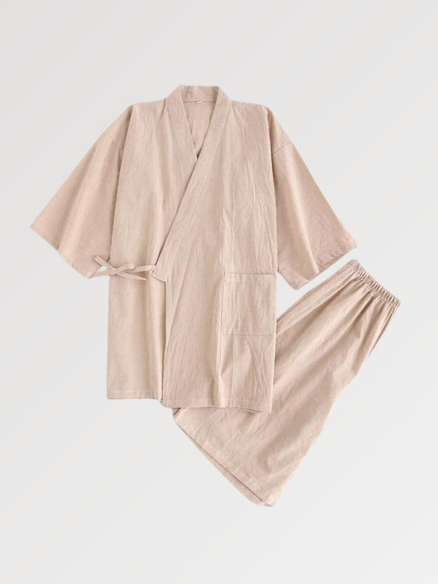 Jimbei japonais léger pour homme uni-2.jpg