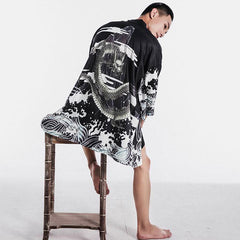 Veste Kimono Homme Dragon Black & White-1.jpg