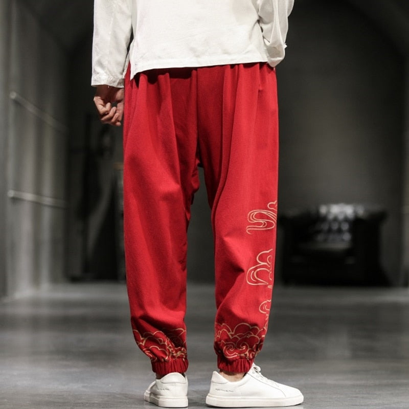 Pantalon large pour homme motifs japonais Kumo-8.jpg