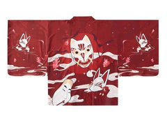 Veste Haori Rouge Masques Japonais-5.jpg