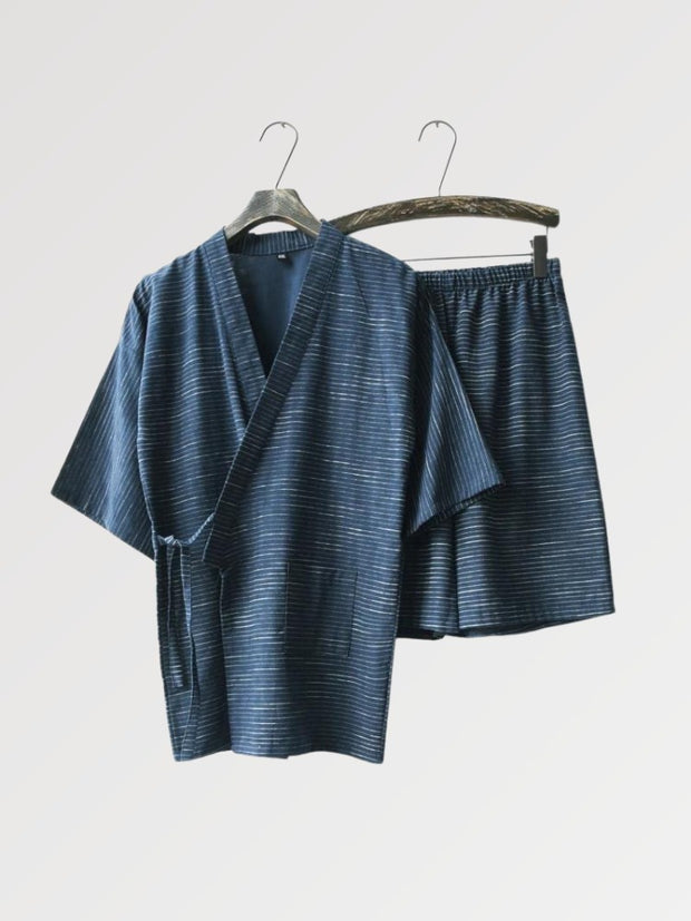Pyjama Jinbei japonais pour homme chiné-1.jpg
