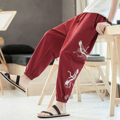 Pantalon pour homme motif grues japonaises-1.jpg