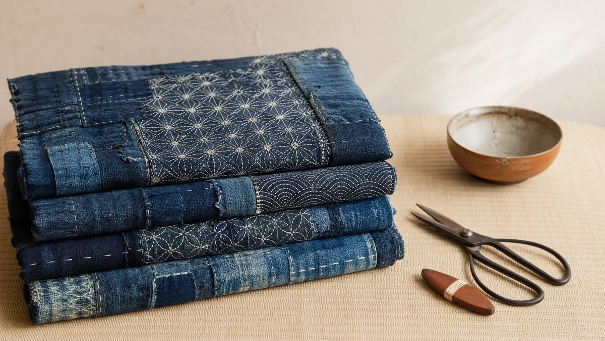 Boro et sashiko : raccommoder comme grammaire d'art textile