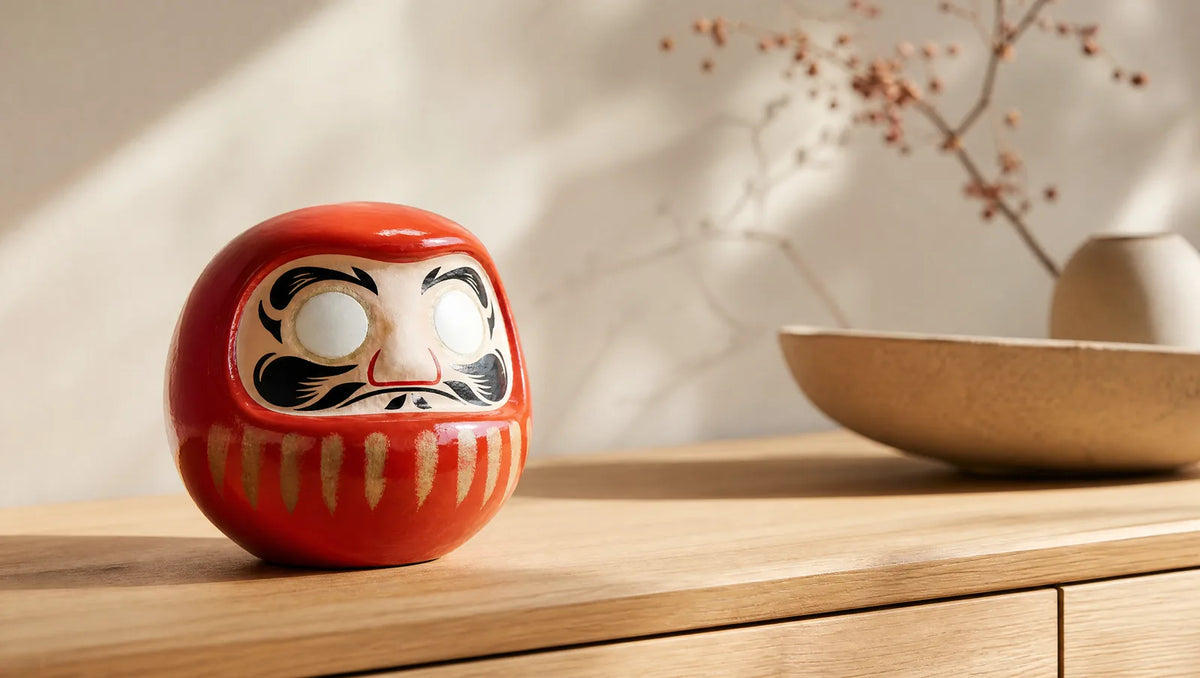 Le daruma, poupée japonaise des vœux : origines, rituel des yeux et couleurs
