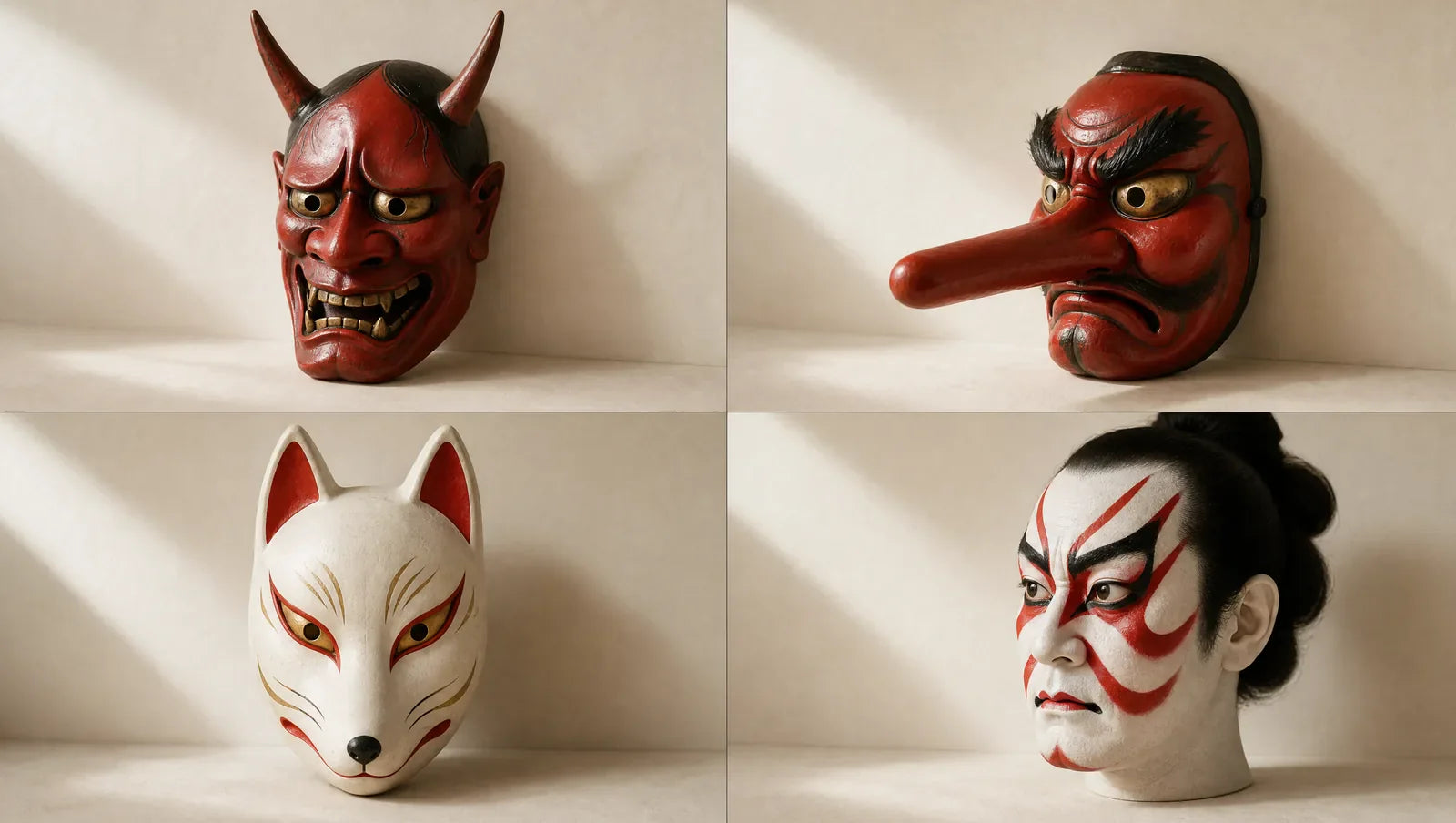 Guide des masques japonais : nō, kagura, matsuri, kabuki