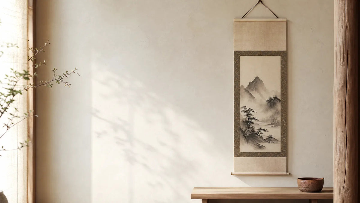 Kakemono : rouleau peint japonais et accrochage chez soi