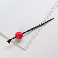 Épingle japonaise boule en acrylique, coloris Rose fuchsia