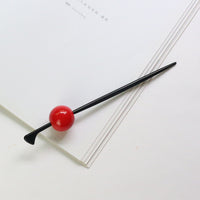 Épingle japonaise boule en acrylique, coloris Rouge