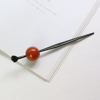 Épingle japonaise boule en acrylique, coloris Brun ambré
